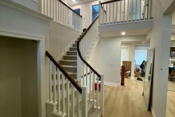 interior home improvements stair handrailings after